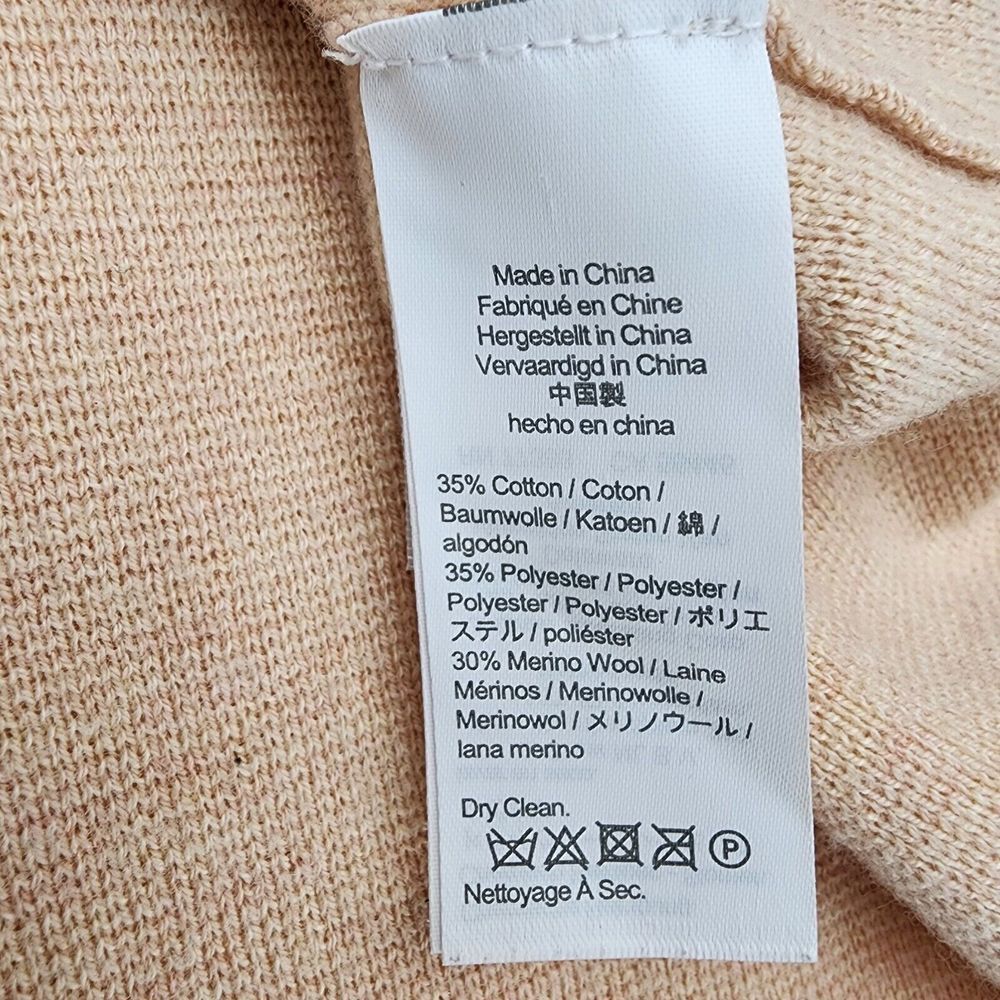 J Crew Cardigan Sweater Cecile Relaxed Blazer Women L Peach Soft Knit Wool Blend - Picture 7 of 9